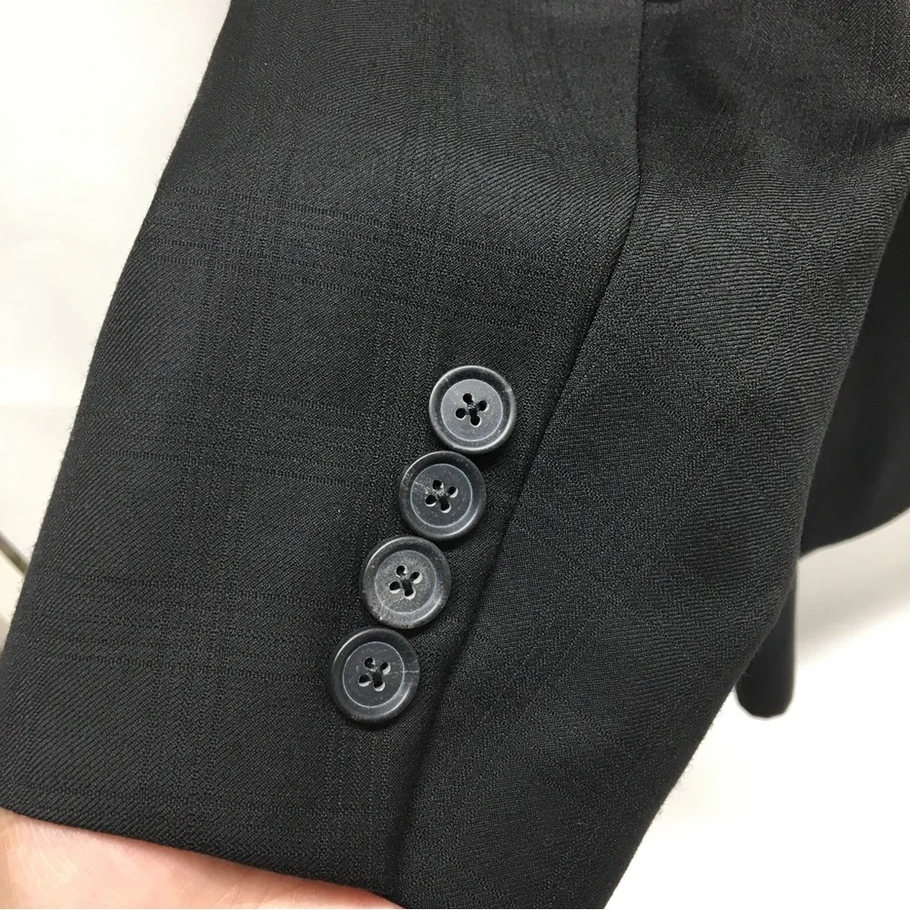 Loro Piana John Notdstrom 100% Wool Suit Jacket Blazer Black 46R